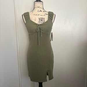 No Boundaries Olive Knit Top